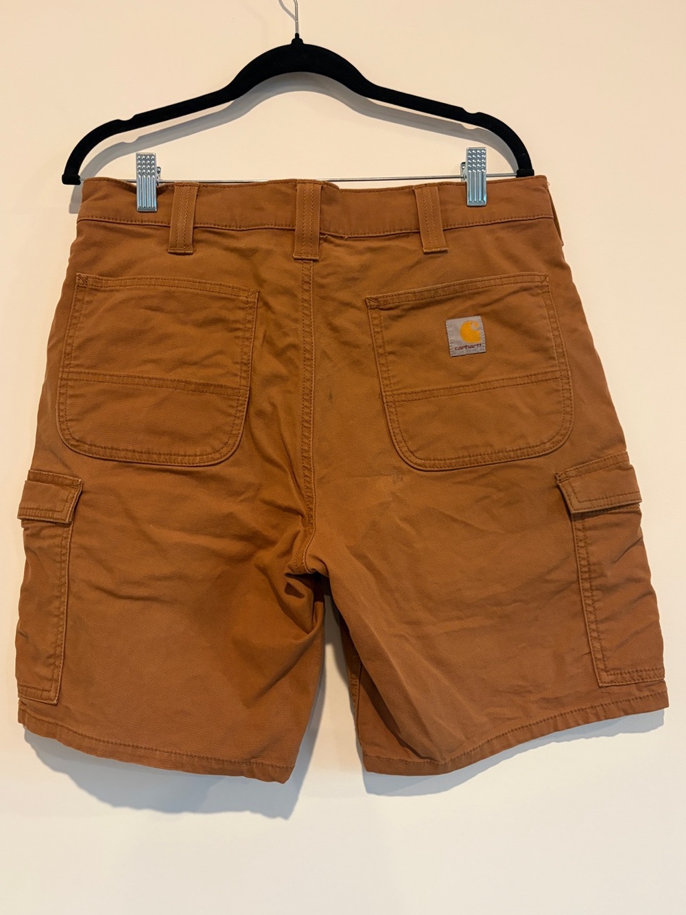 Carhartt Rugged Flex Relaxed Fit Canvas Cargo Work Shorts Brown Men's Size 32 - Picture 2 of 7